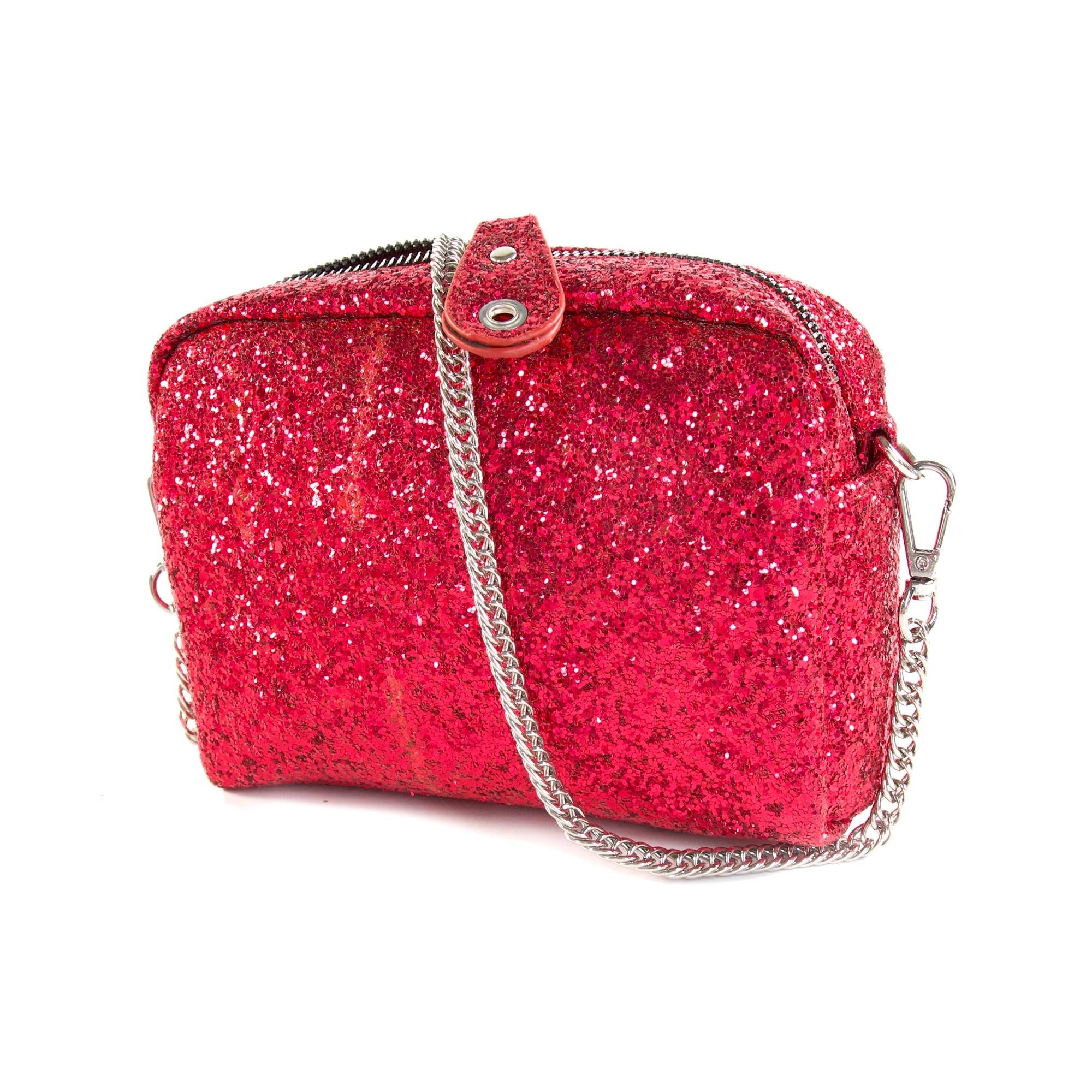 Bewaltz - Hot Pink - Fancy Glitter Crossbody Purse with Chain Strap