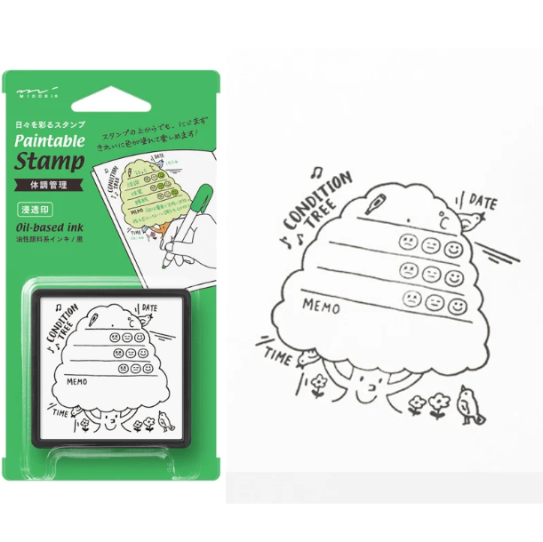 Midori Paintable Stamp - Message English
